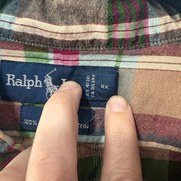 Ralph Lauren Blake plaid shirt size large - Gorgeous colours - Picture 4 of 4
